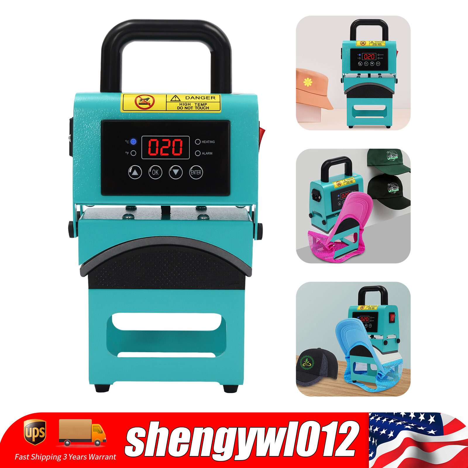 Hat Heat Press Cap Heat Press Machine Sublimation Transfer w/Temperature Control