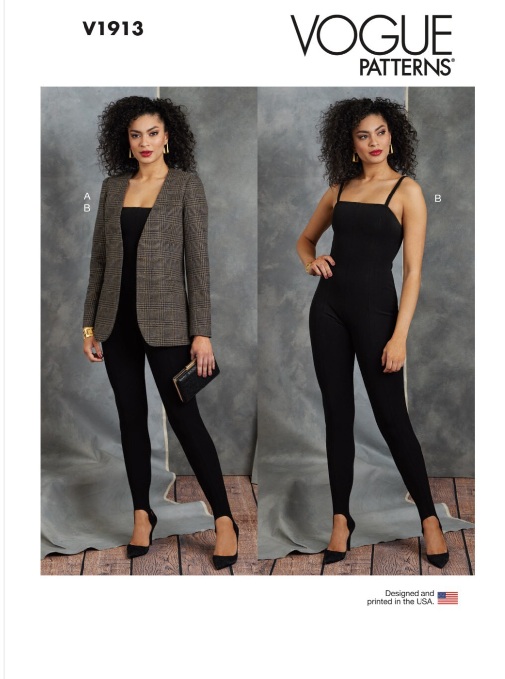 Vogue V1913 Sewing Pattern Misses' Blazer Jumpsuit Size B5 (8-10-12-14-16) UNCUT