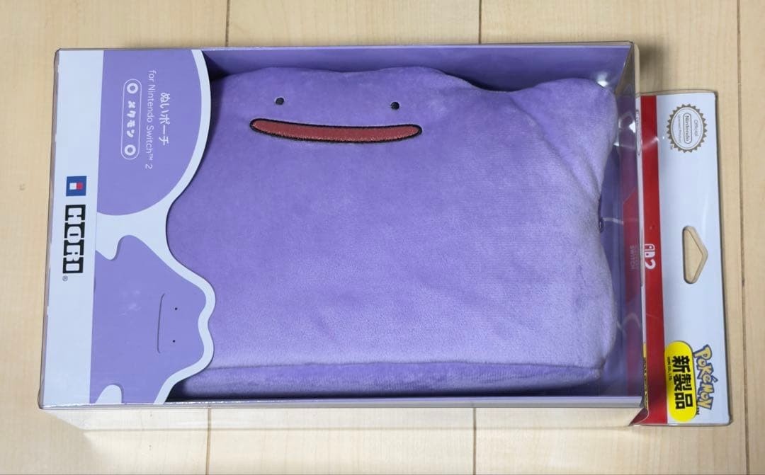 Ditto Plush Pouch for Nintendo Switch 2 HORI Official Pokémon Case