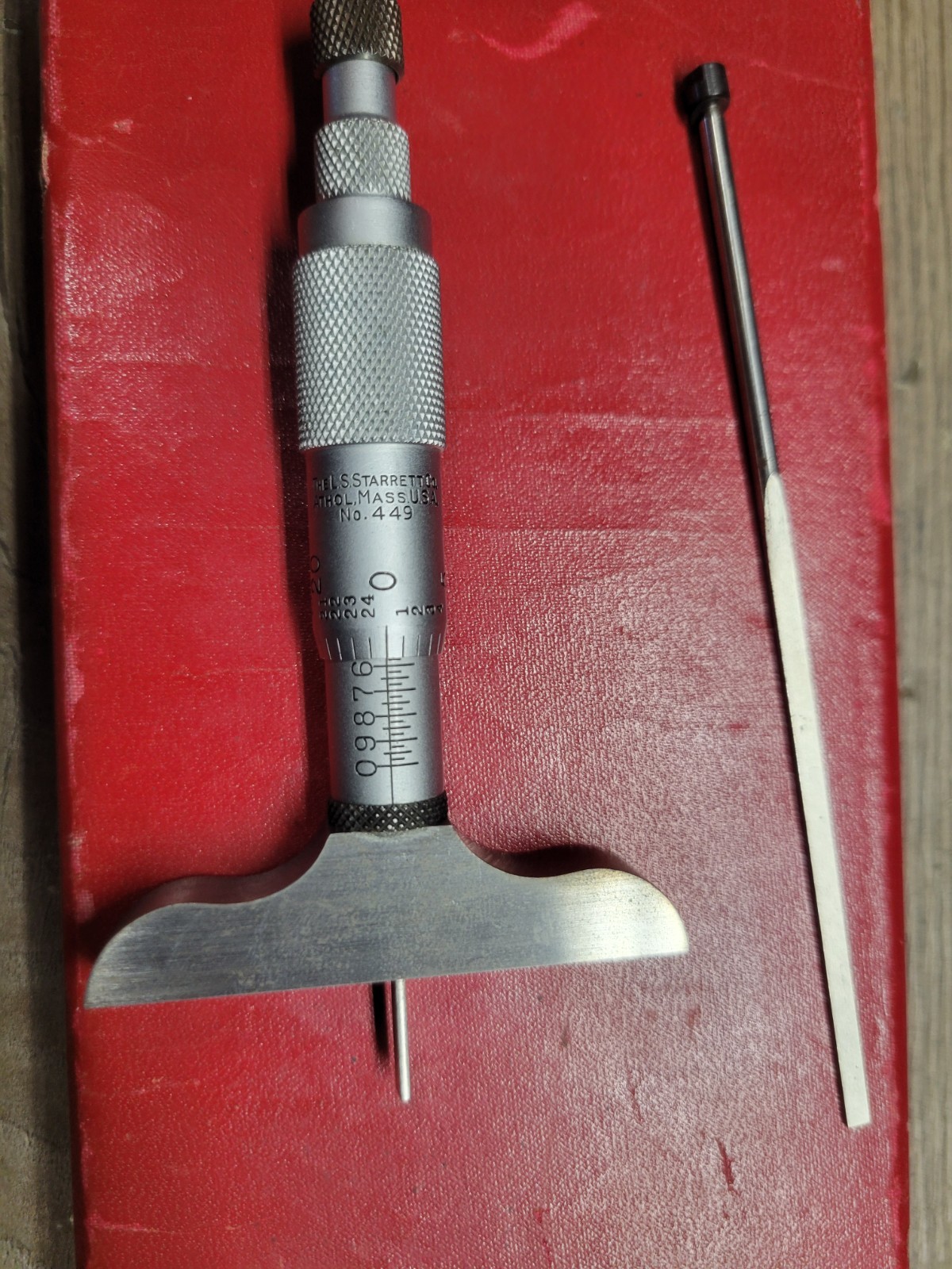 STARRETT BLADE DEPTH MICROMETER X .001" 0-2"