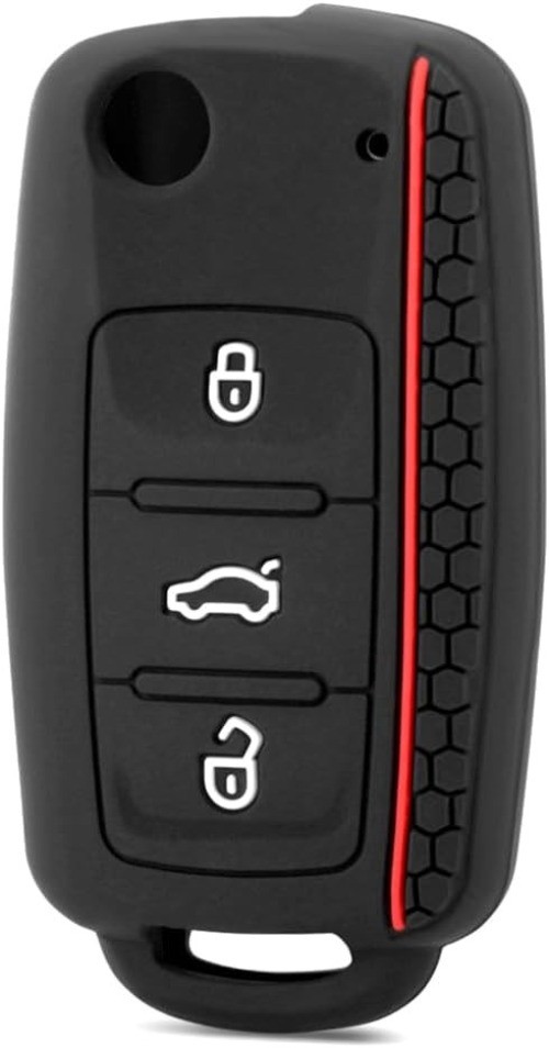 Silicone Key Fob Cover Protector Case Compatible with VW Tiguan Style: Style-A