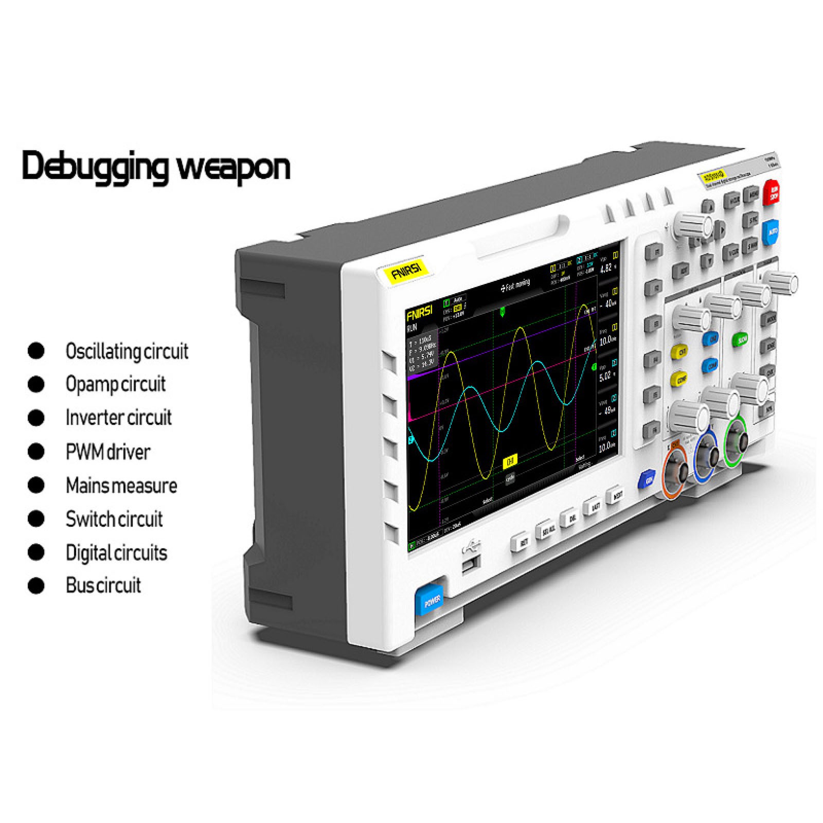 FNIRSI 1014D 7in TFT LCD Digital Oscilloscope Kit Dual Channel 1GSa/s Sampling