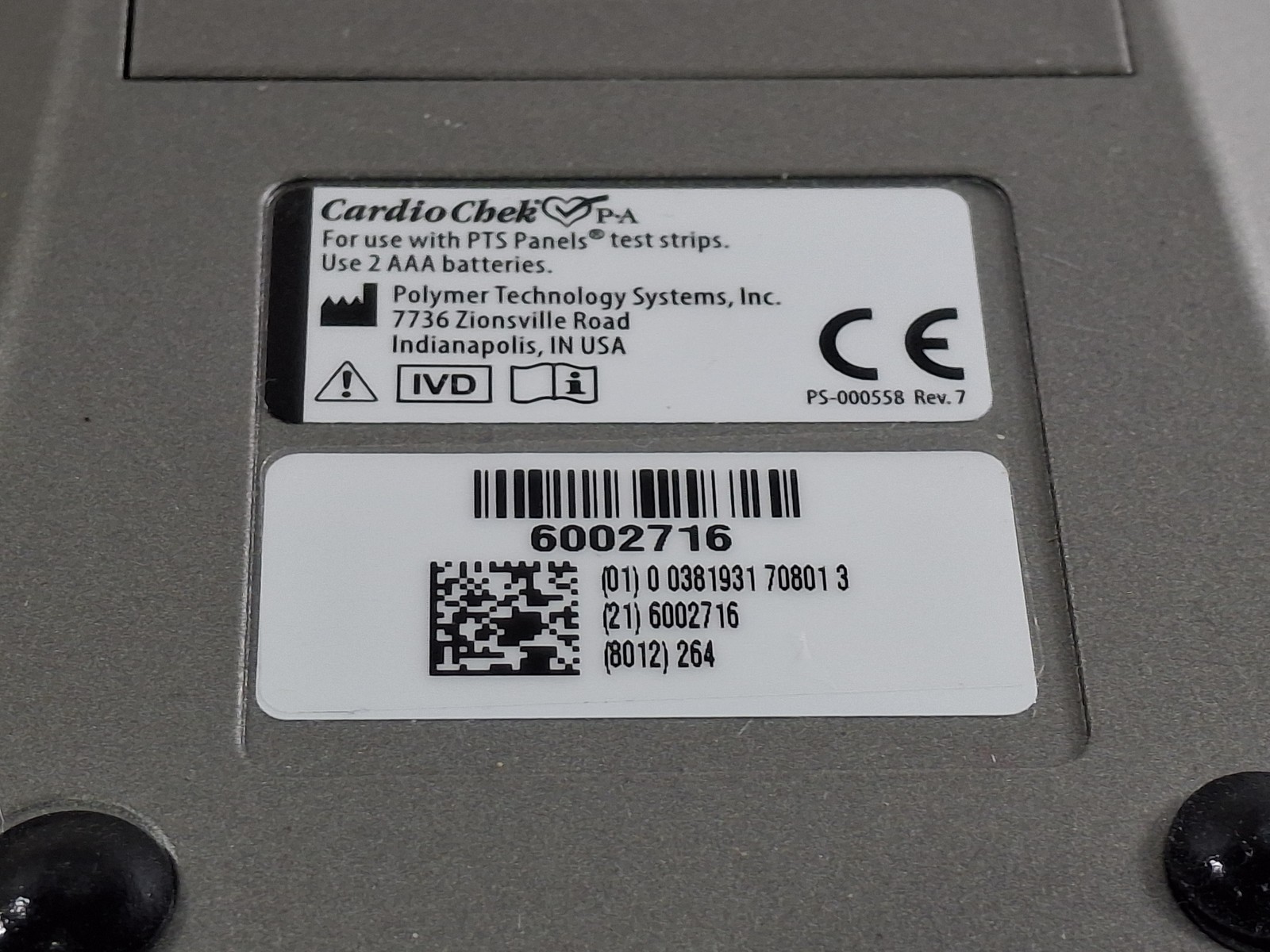 Polymer Technology Systems, Inc. CardioChek PA Analyzer