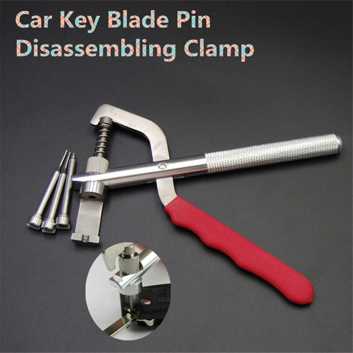 Car Key Blade Remote Pin Disassembling Plier Lock Tools Kit W/Box Accessories