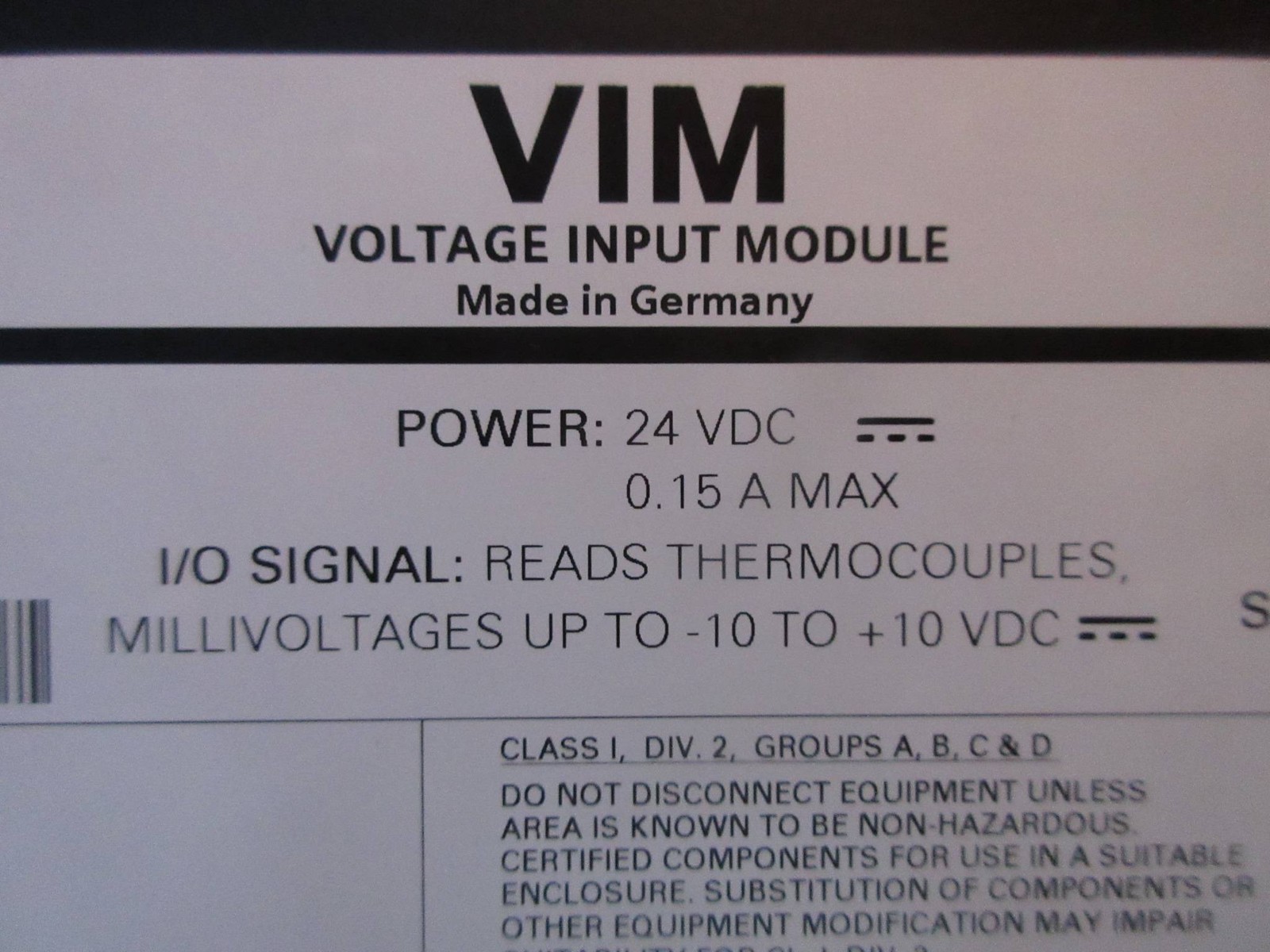 Siemens 39VIMCCN A5E00282175/07 APACS+ VIM Voltage Input Module Moore ROM 3.02