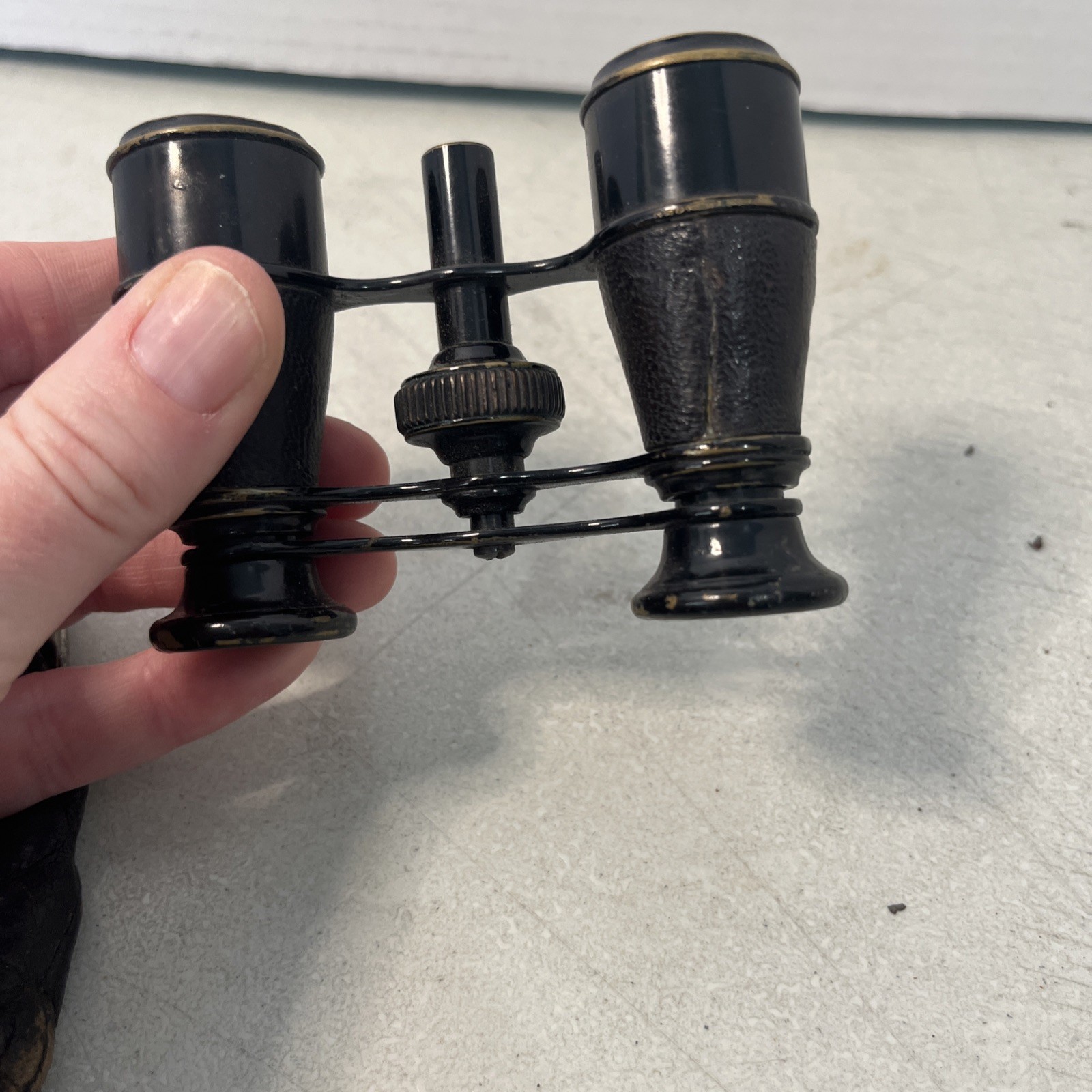 La Favorite Paris Brass Opera Glasses Mini Binoculars With Leather Case
