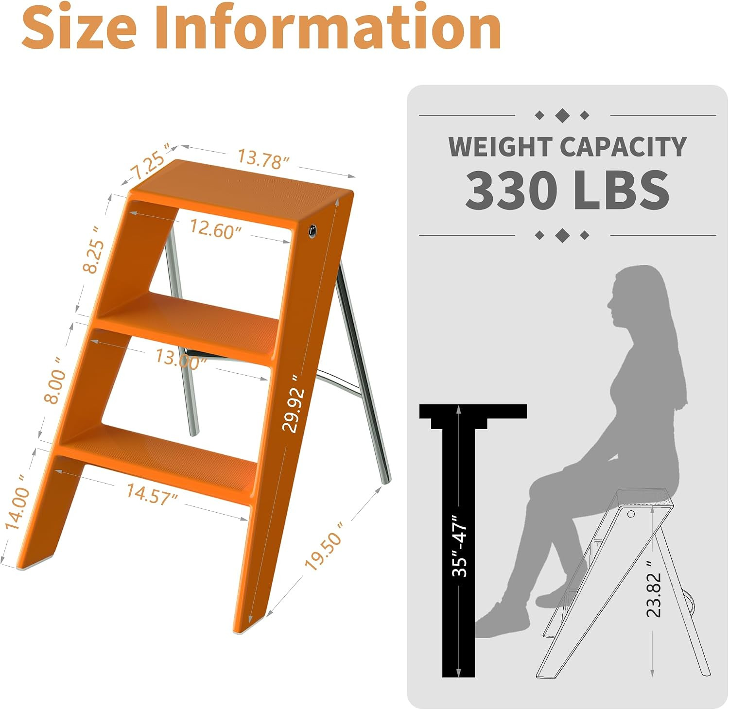Modern Folding Chair - Multifunctional Design Doubles as Step Stool & Storage Sh