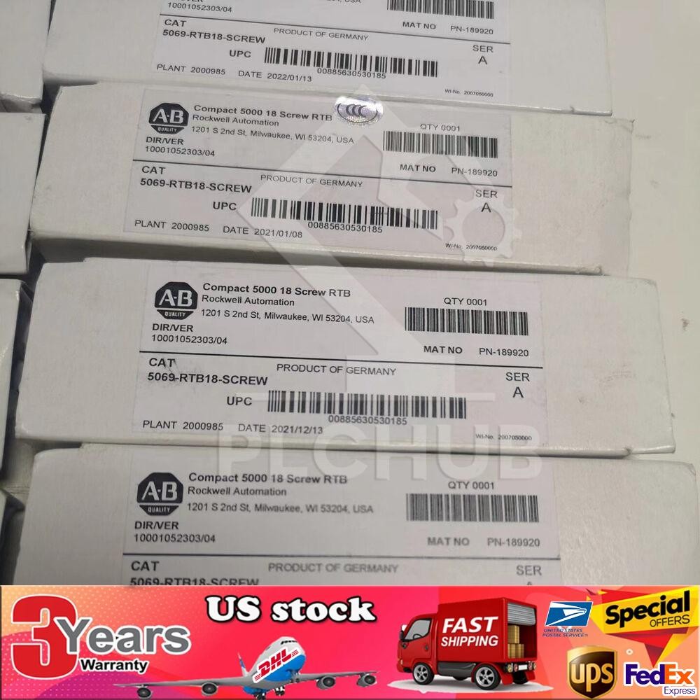 New Sealed AB 5069-RTB18-SCREW Compact 5000 18-Screw in box US Free Tax