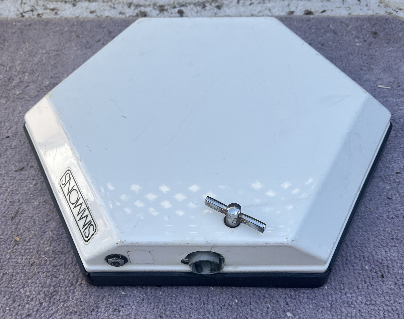 Vintage Simmons Hex Electronic Drum Pad White - Pad #3