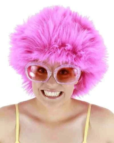 Fuzzy Faux Fiber Fun FUCHSIA  Costume Wig One Size ADULT - FREE SHIPPING