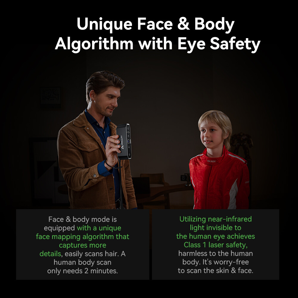 Creality 3D Scanner CR-Scan Otter 0.02mm Accuracy Scan for Black/Metal Objects