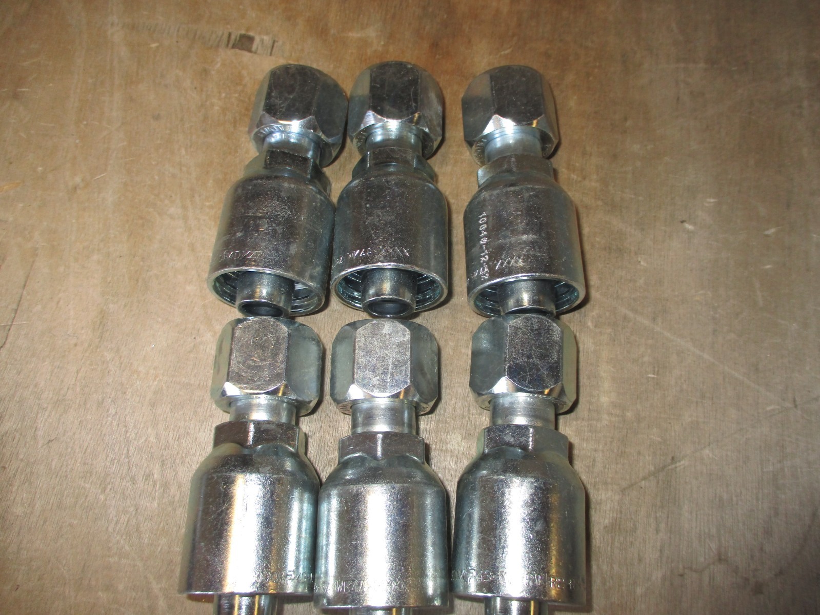 6 Pack Genuine Parker Hydraulic Hose Fittings 10643-12-12 3/4" FJIC STRAIGHT