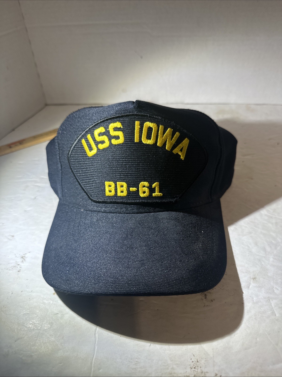Vintage USS IOWA BB-61, US Navy Ship Cap / Hat  snapback Adjustable Made In USA