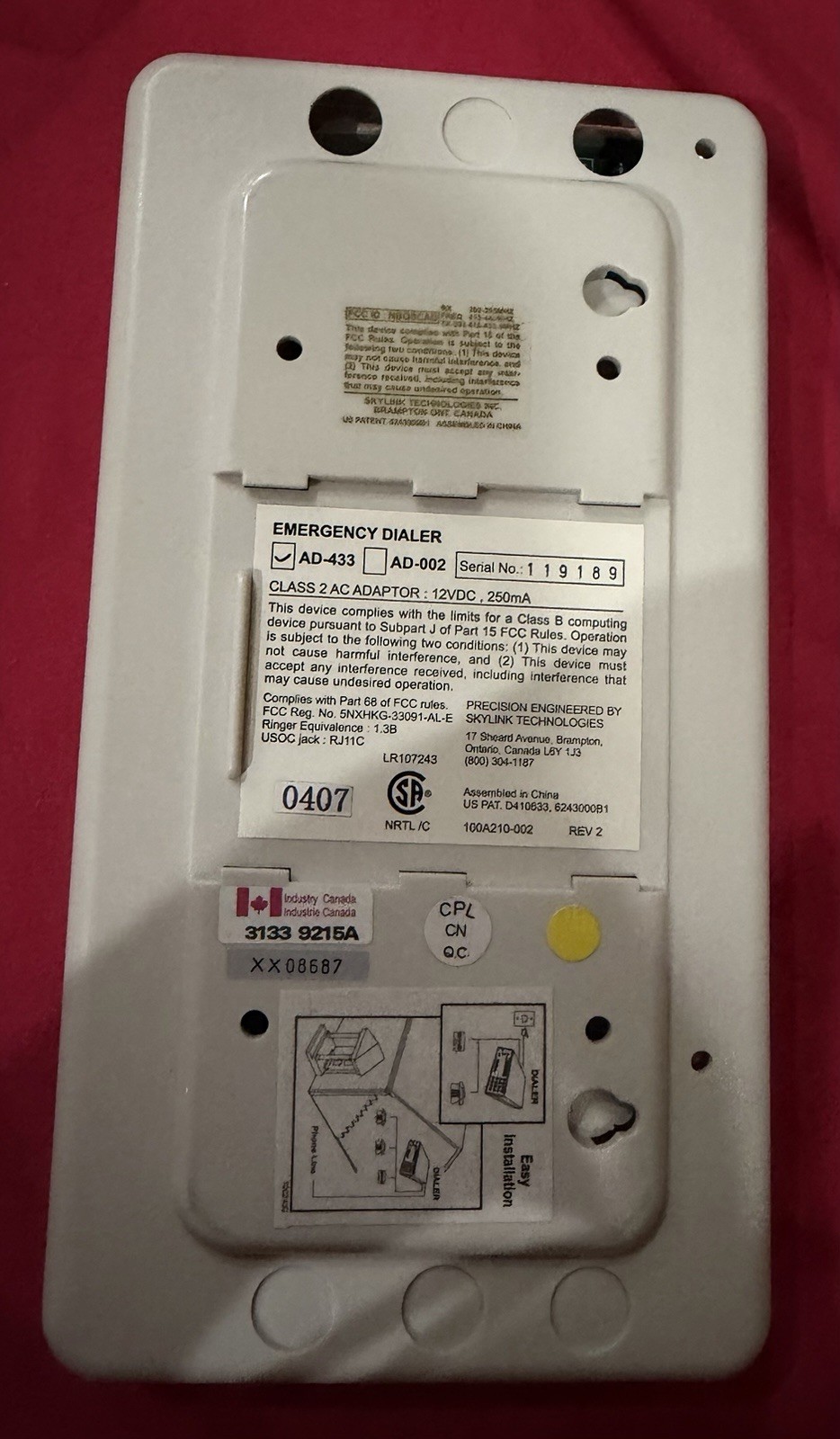Sky Link DIAL-ALERT AD-433S