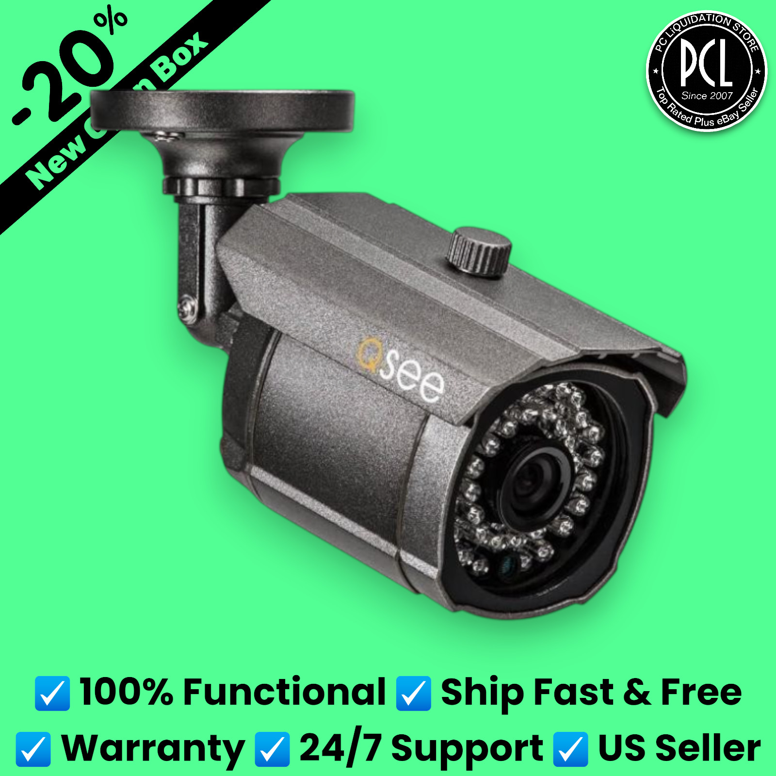 ✅ Q-See QM9902B 900TVL Night Vision Bullet Analog Security Camera ✅