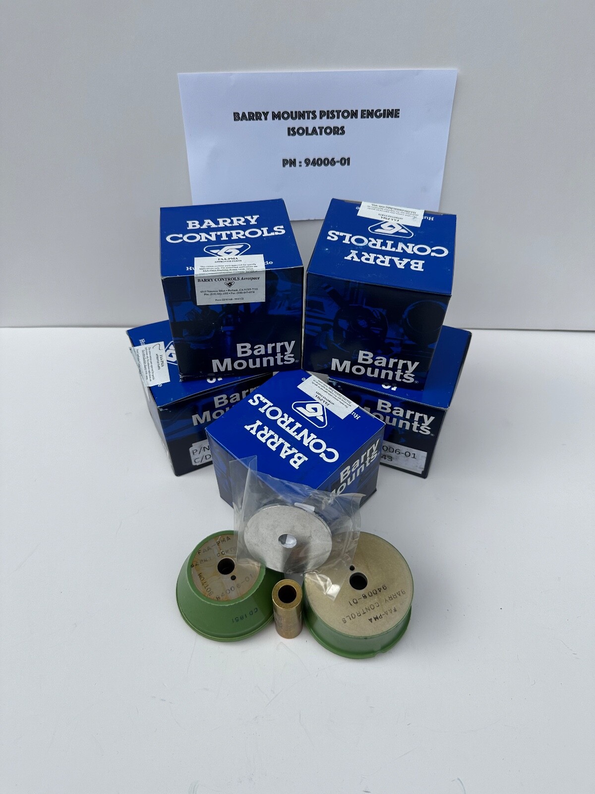 Aircraft Engine Mounts P/N 94006-01 Fits Most Twin Cessnas (Set of 4)