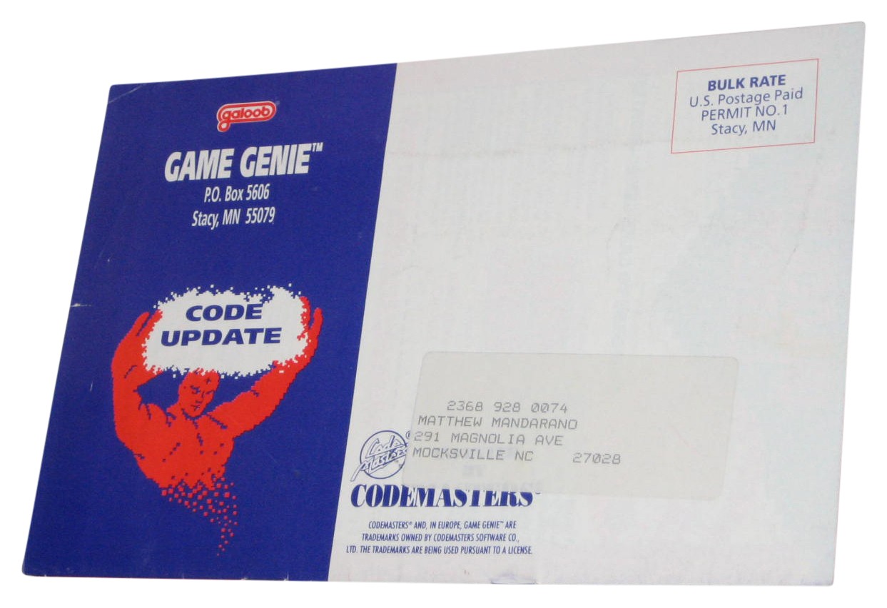 Nintendo Game Genie Galoob Vol. 1 No. 2 Code Update Paperback Book