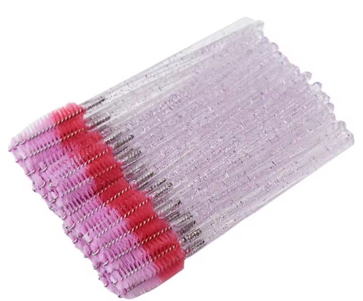 Disposable 50 pcs per pack eyelash brushes mascara wands  applicator  spoolies