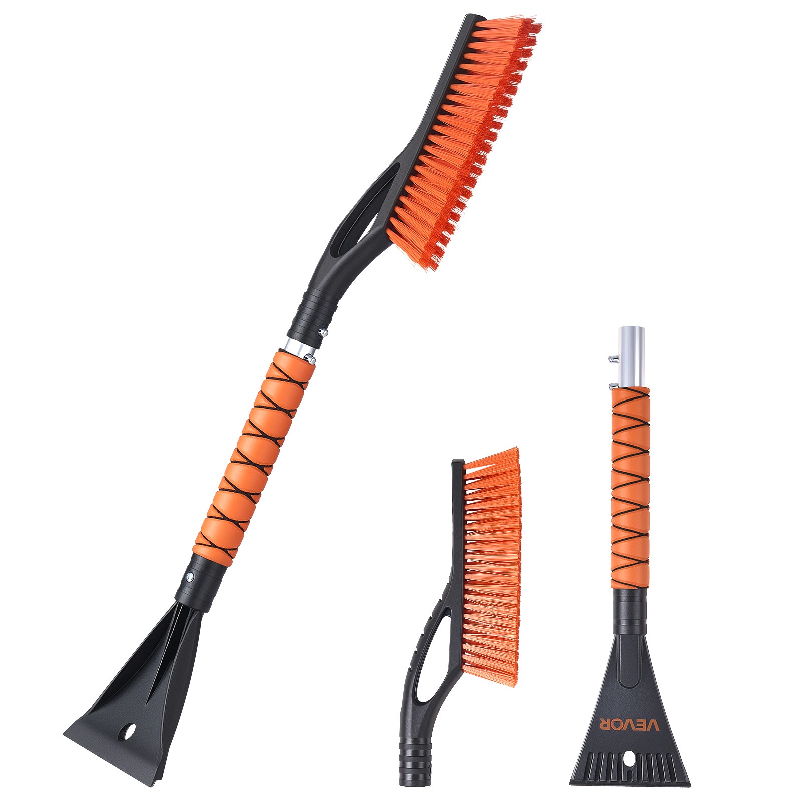 VEVOR Snow Brush Ice Scrapers for Car Windshield 27" Aluminum Snow Removal Tool