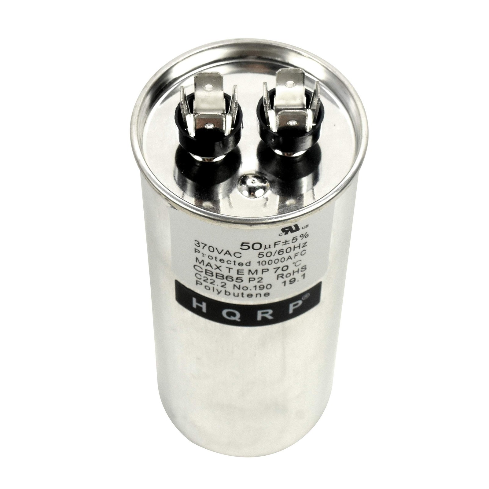 HQRP 50uf 370V Run Capacitor Works with AC Electric Motor Start HVAC Blower C...