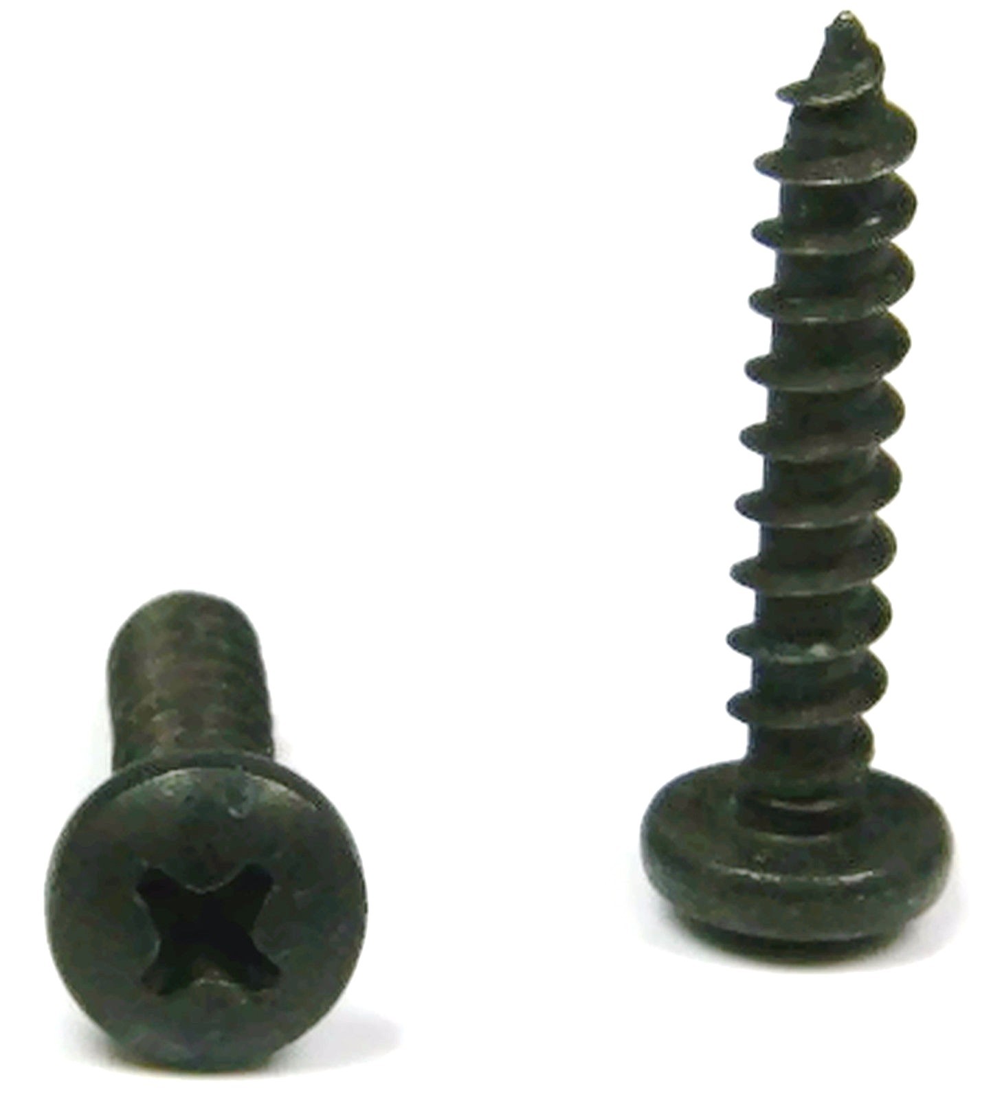 (100) Black Oxide Phillips Pan Head #8 x 1" Long Screws