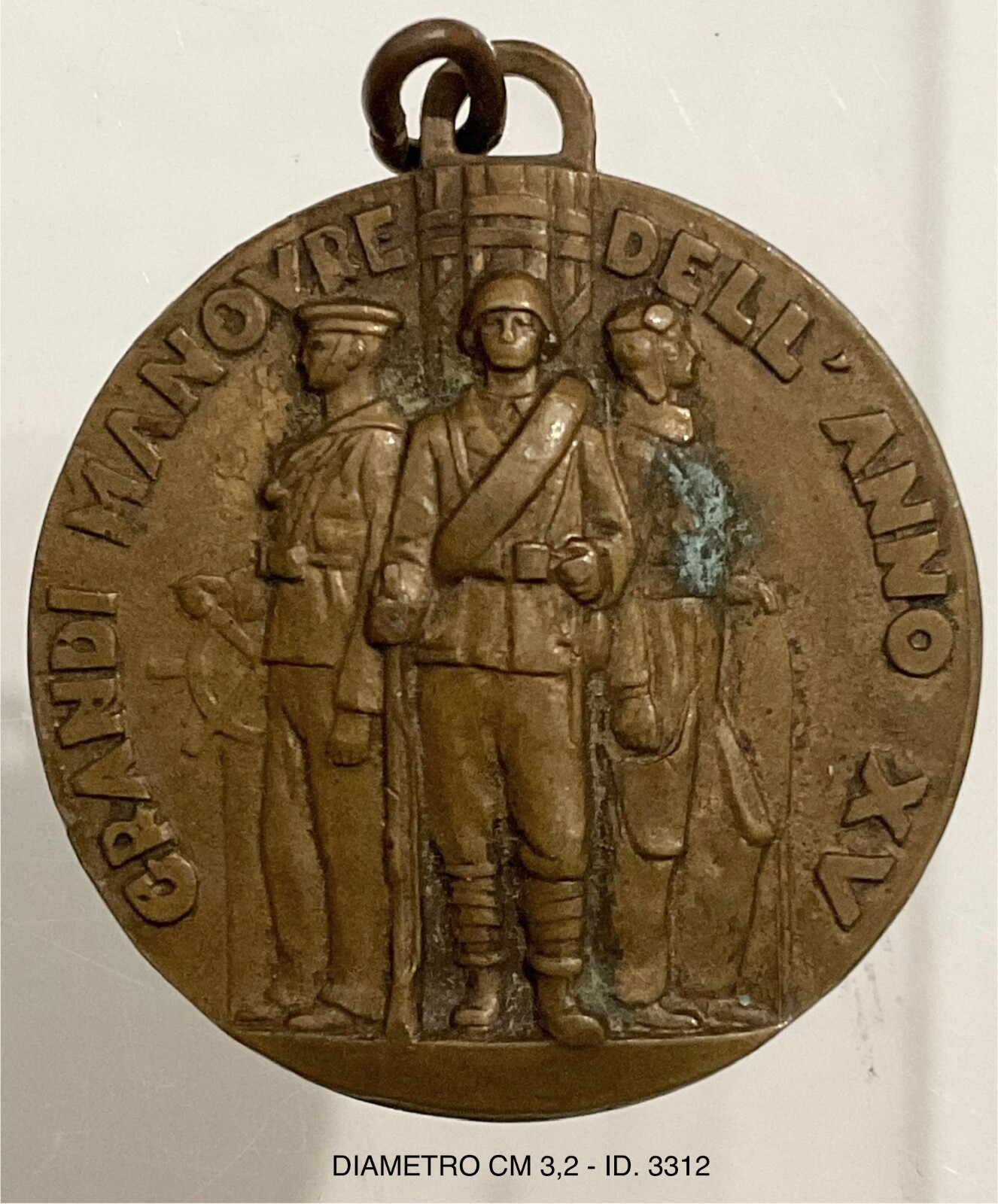REGNO D’ITALIA GRANDI MAN0VRE MARINA ESERCITO AERONAUTICA PALERMO MEDAGLIA 1937