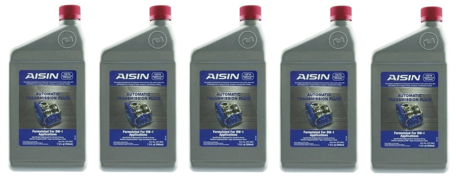 5-Quart ATF-DW1 AISIN DW-1 Type Automatic Transmission Oil Fluid For ACURA HONDA