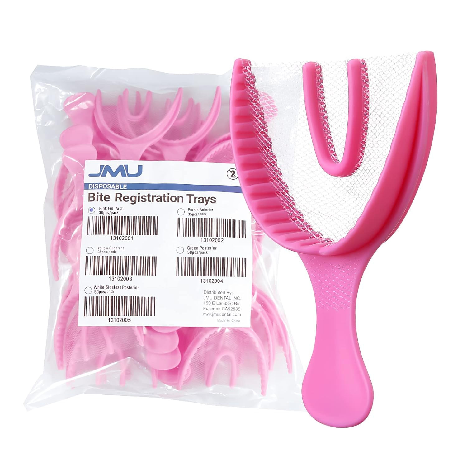Full Arch Bite Registration Trays 30 Pcs, Disposable Dental Impression Trays Fo