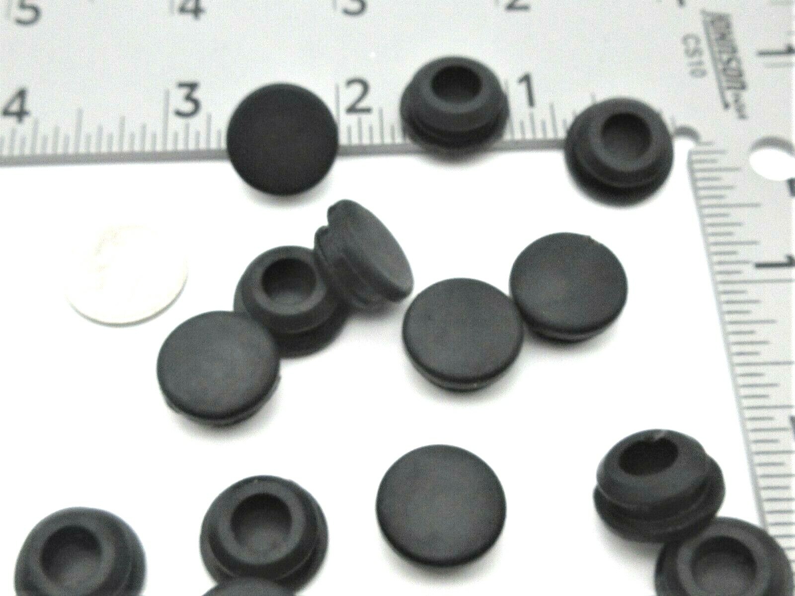 7/16” Solid Rubber Grommet Panel Plug 5/8" OD Fits 1/8” Thick Panel
