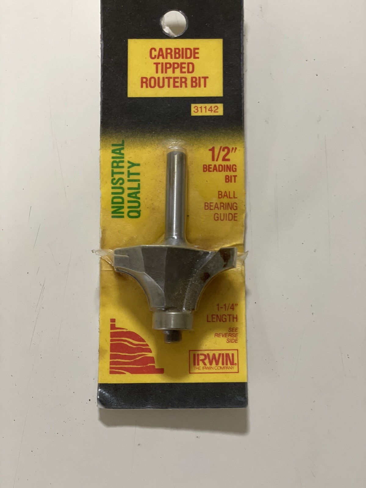 Irwin 31142 Beading Carbide Router Bit ½" Beading Bit  ¼" Shank