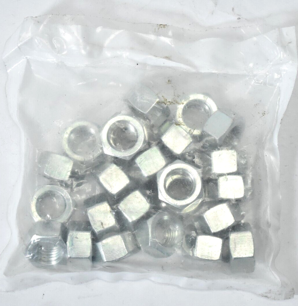 25 Pack Hexagonal Fin Hex Nuts 3/4" -10 Threaded Zinc Plated Grade 5 JS1000