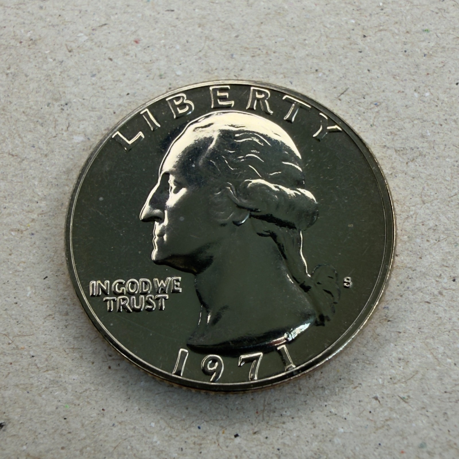 1971-S Washington 25C Quarter - High Grade TONED PROOF