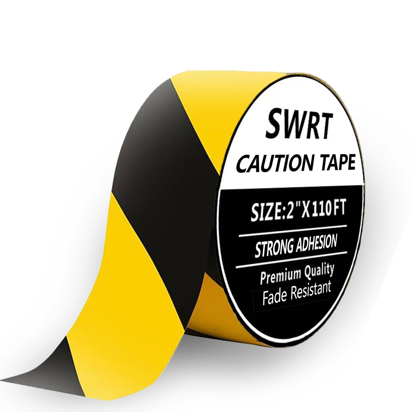 SWRT 2 Inch x 110FT Black & Yellow Hazard Tape 2 x 110FT, Black&Yellow
