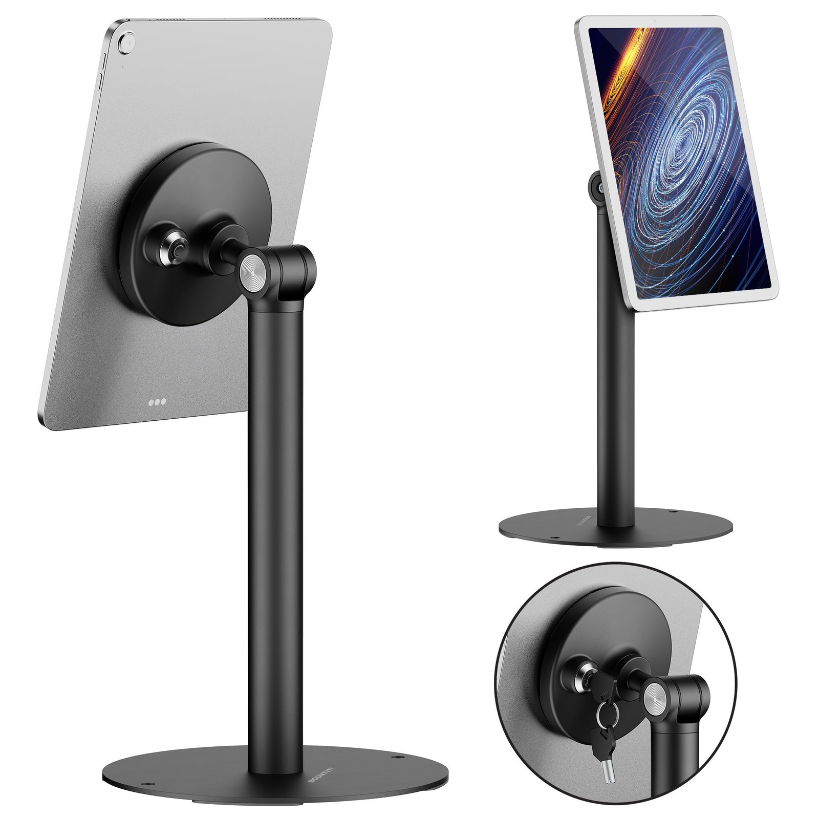 Mount-It! Anti-Theft Tablet Stand, Universal 7–15" Countertop POS Kiosk with ...