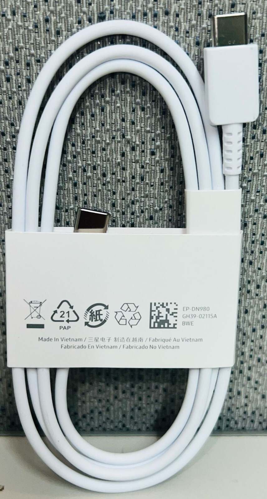 Samsung Galaxy USB-C Cable (USB-C to USB-C)-White-US Version Warranty, Laptop