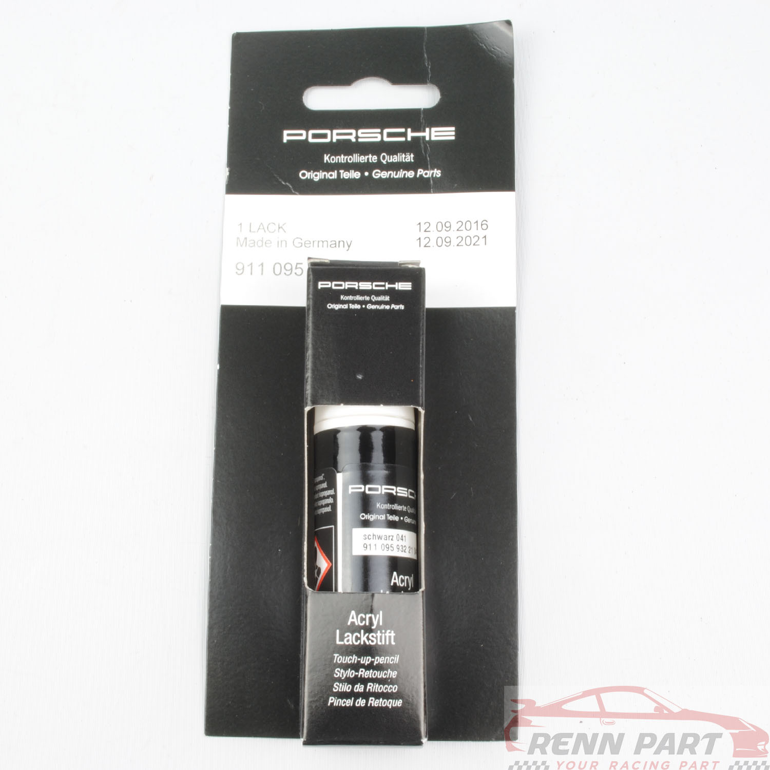 New Genuine Porsche Touch up Paint Black Paint Code 041