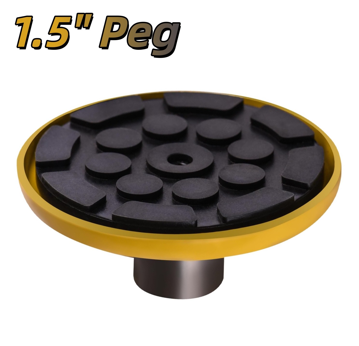 Fits Atlas Automotive Equipment Round Lift Adapter with Rubber Pad,1.5" Peg 1PCS