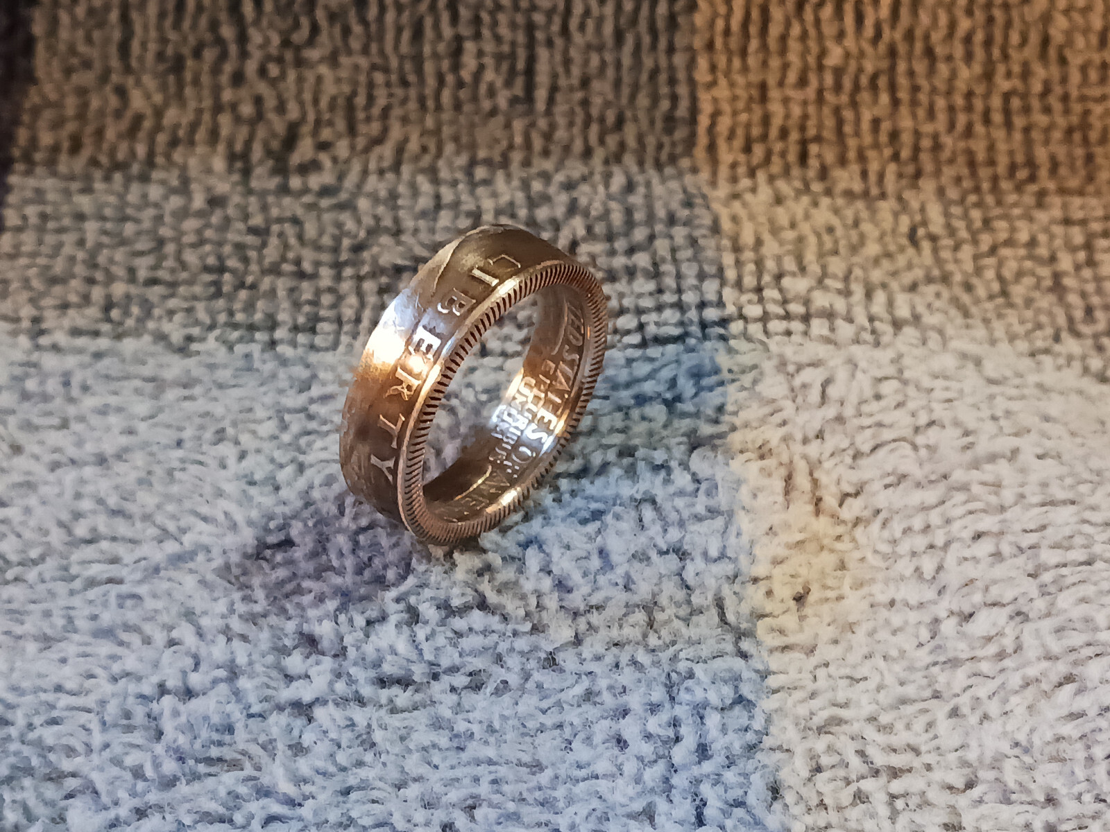 1986 Washington Quarters, Handmade Coin Ring, Size 7
