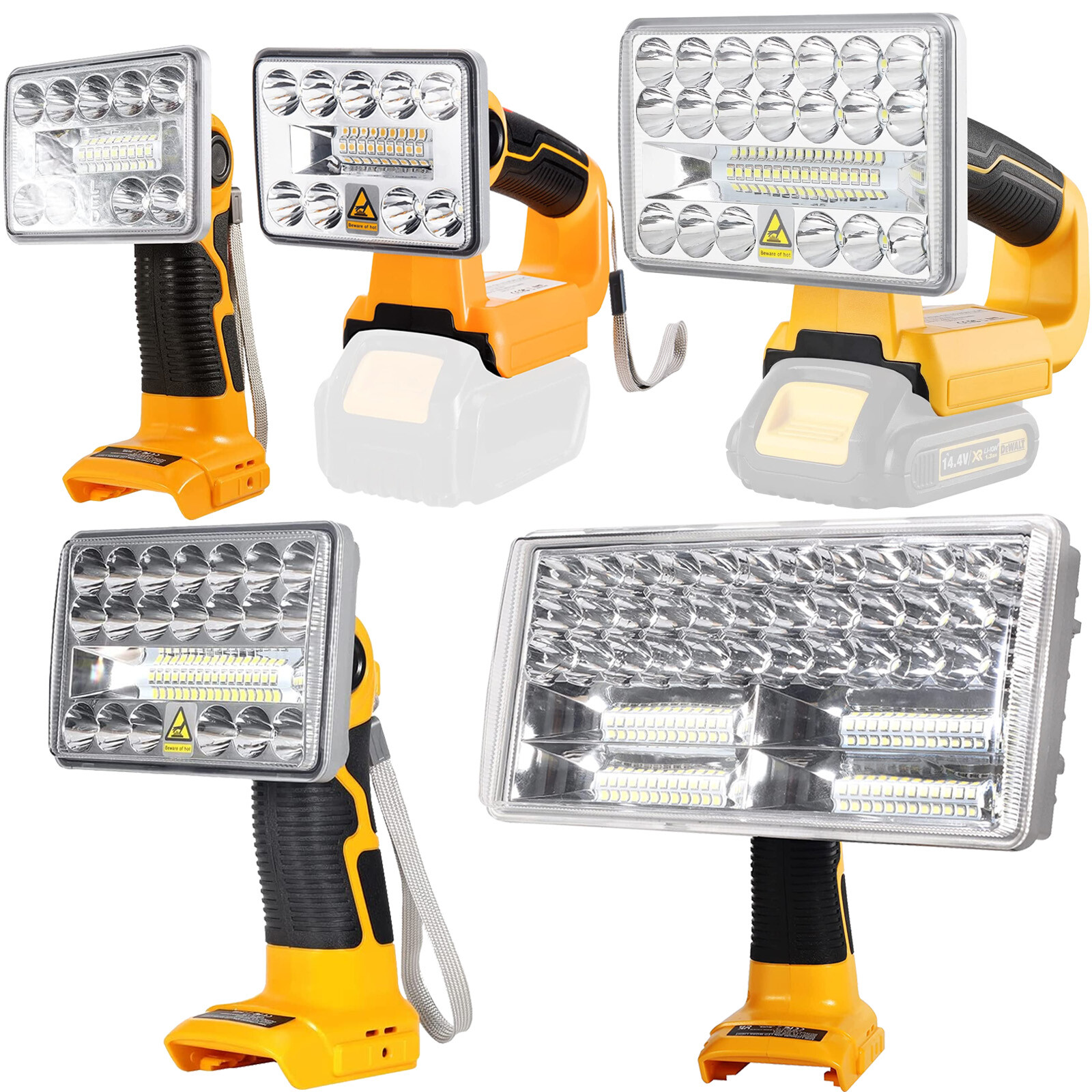 Cordless LED Flashlight Work Light For DeWalt 20V MAX DCB205 Lithium Ion Battery