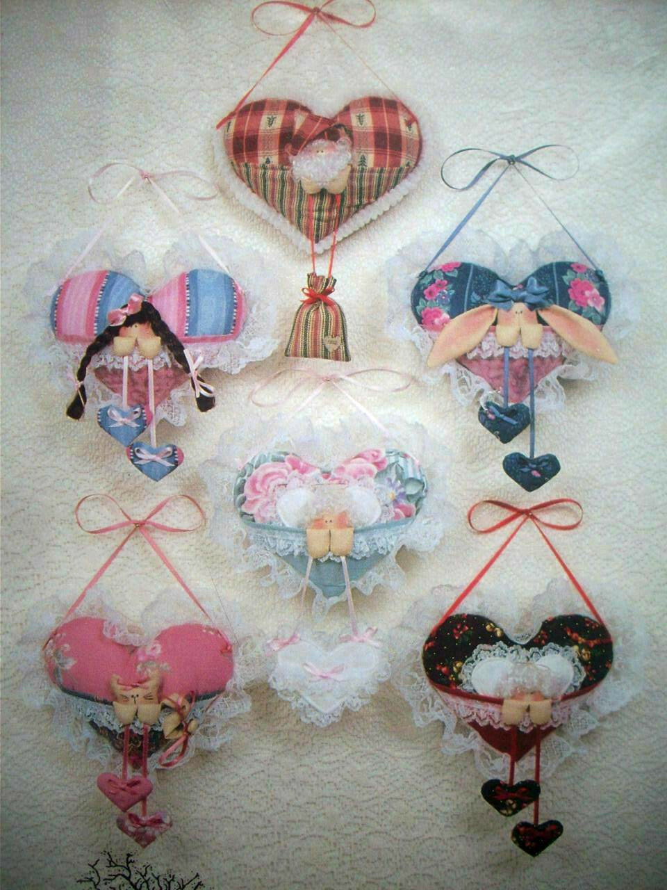5" heart w pocket to hold Cat Santa Angel Bunny Tooth Fairy Girl pattern uncut