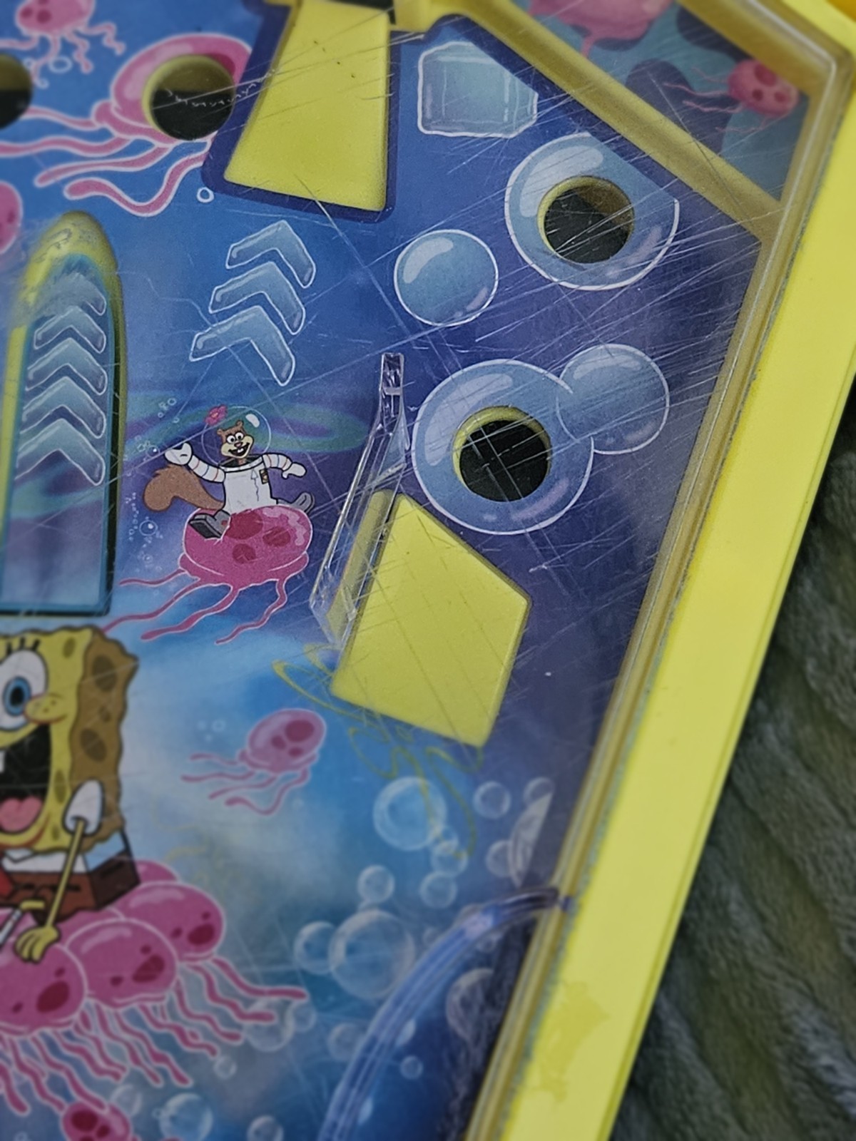 Rare SpongeBob SquarePants Tabletop Pinball Game Nickelodeon Tested Works