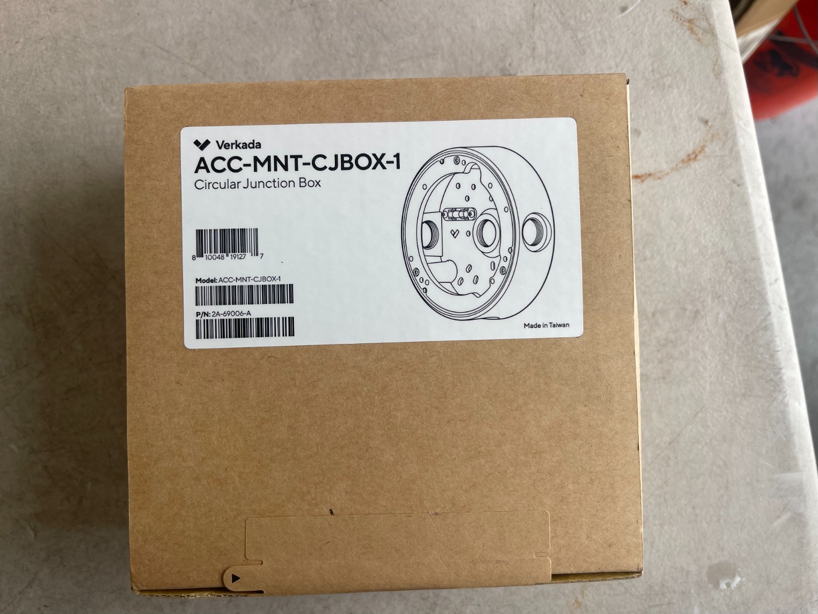 Verkada ACC-MNT-CJBOX-1 Circular Junction Box Security Camera Mount White New