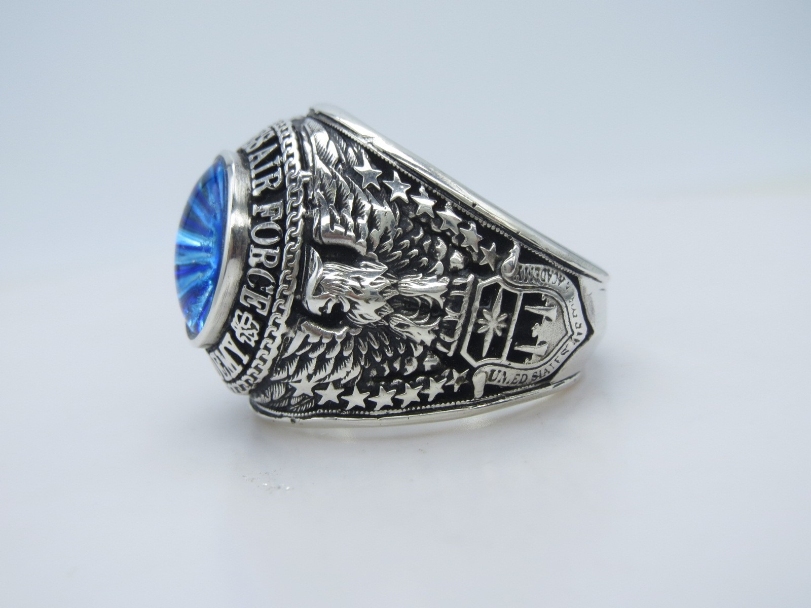 SILVER 925 , RING , USAF RING , US Air Force RING , Military Ring , US size 9.5