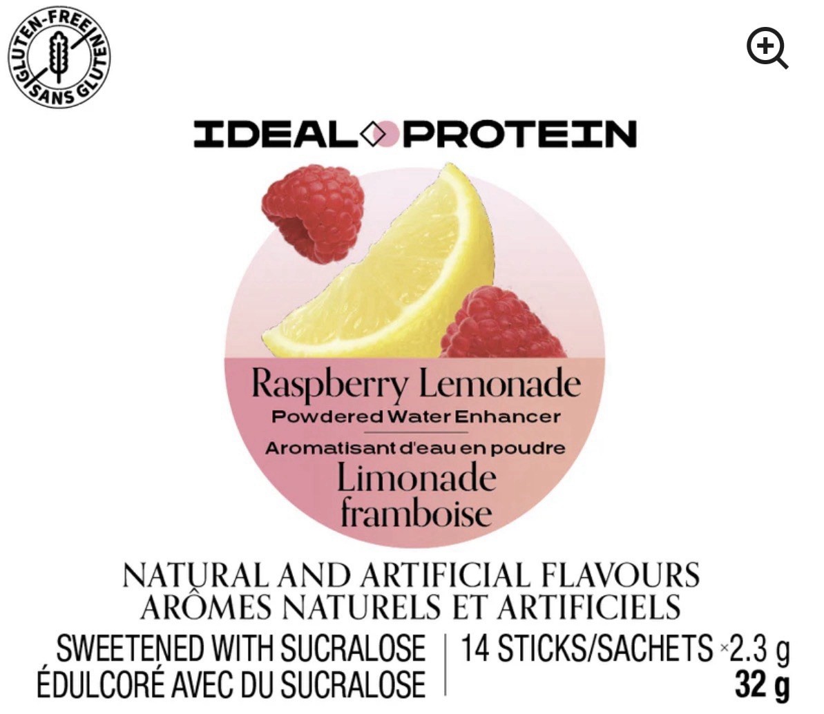 IDEAL PROTEIN RASPBERRY LEMONADE ENHANCER  (1 BOX OF 14)