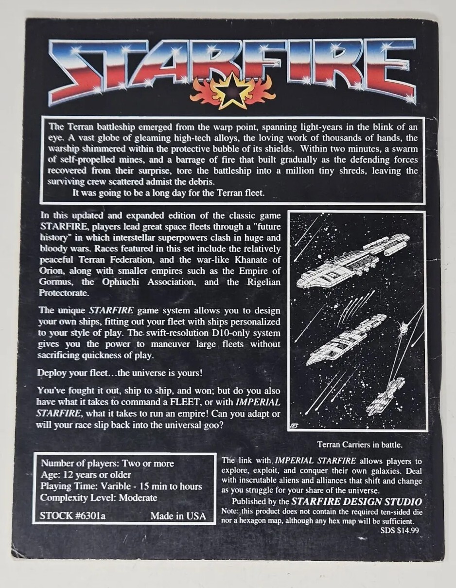 STARFIRE 3rd Edition Revised Starfire Design Studio 1998