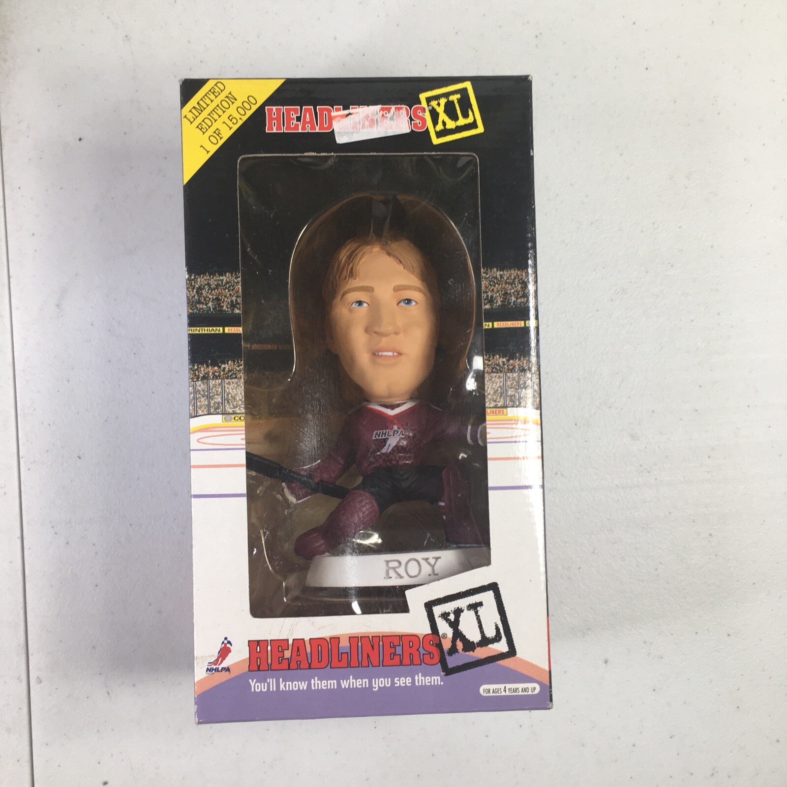 1998 PATRICK ROY - Headliners XL Bobblehead w/COA. Colorado Avalanche.  NEW!!