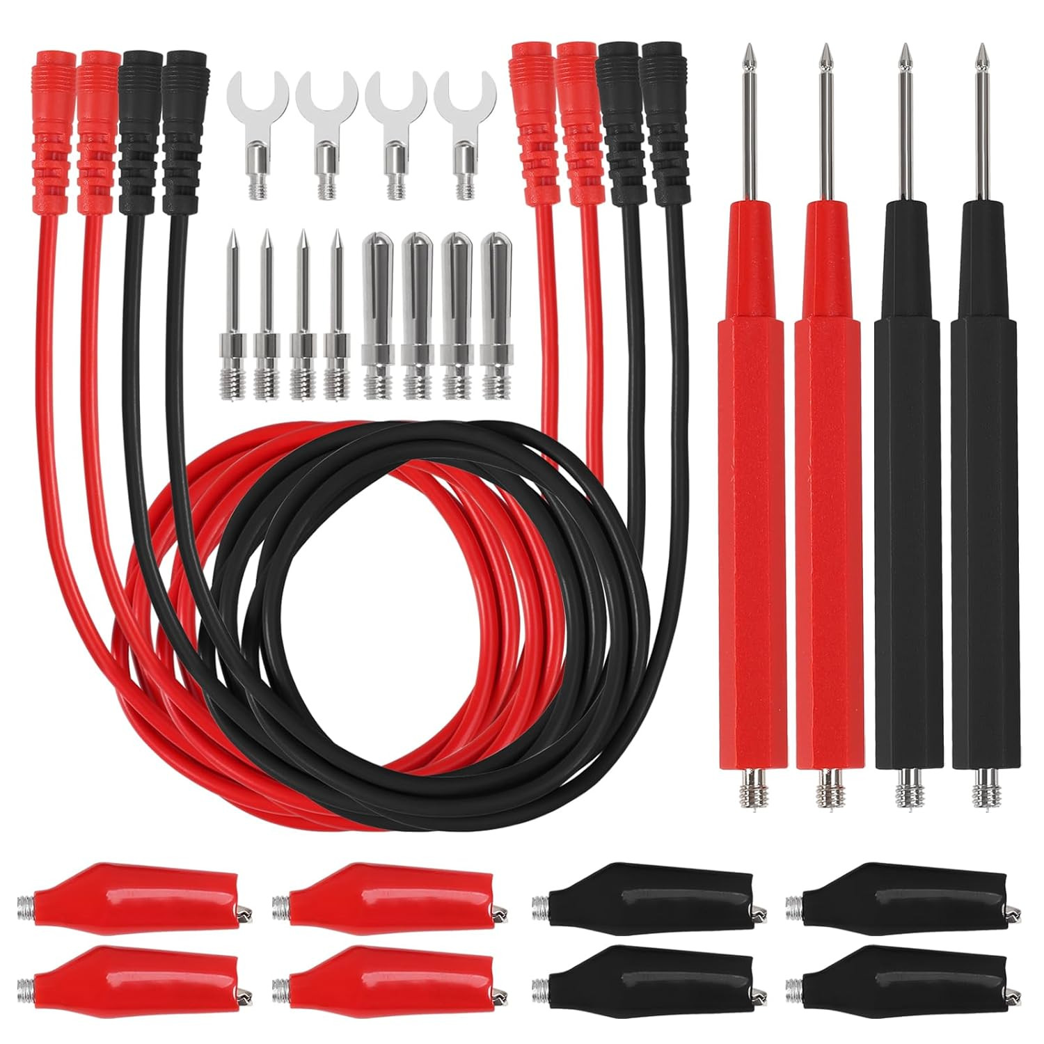 2 Sets 16 in 1 Multimeter Test Leads Kit Digital Probes & Leads Set with Replace