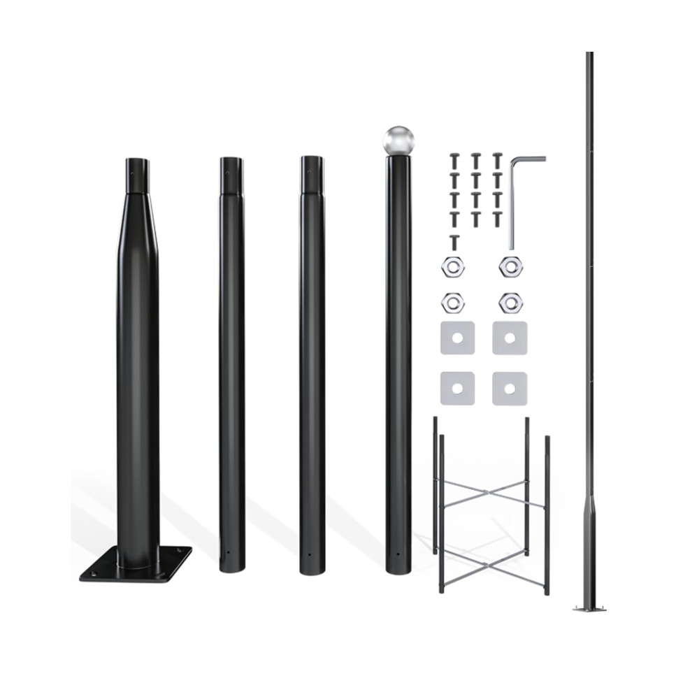 Street Light Pole 13-19 Ft Tall Outdoor Adjustable Heavy Duty Metal lamp pole
