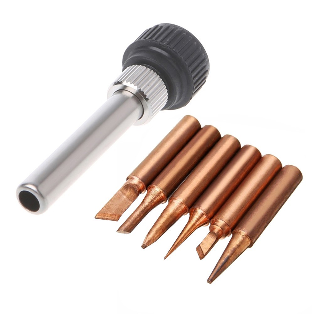 Soldering Tips Kit Suitable For 936 937 938 969 With Handle Adapter Set