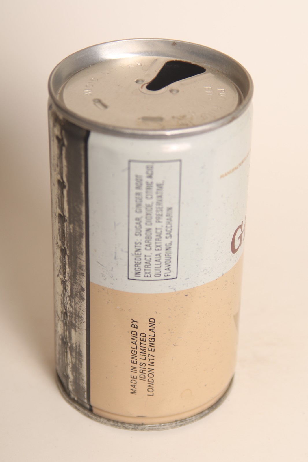 Idris Ginger Ale soda can - 12oz